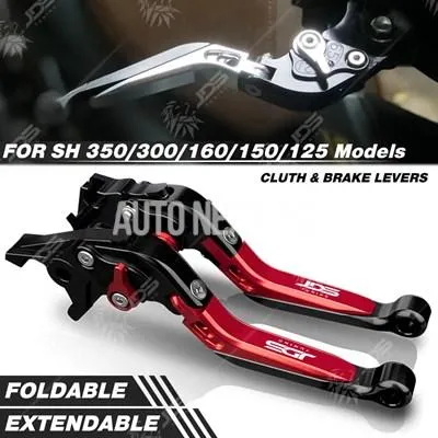 ホンダ用 Honda SH 350i/300i/160i/150i/125i クラッチレバー ブレーキレバーセット 折りたたみ式 可倒式 6段階アジャスター ハンドル レバー バイク用品 パーツ