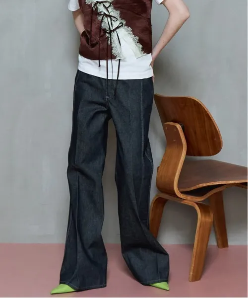 ジーンズ デニム デニムパンツ Low Waist Semi-Flare Denim Pants/ローウエストセミフレアデニム レディース
