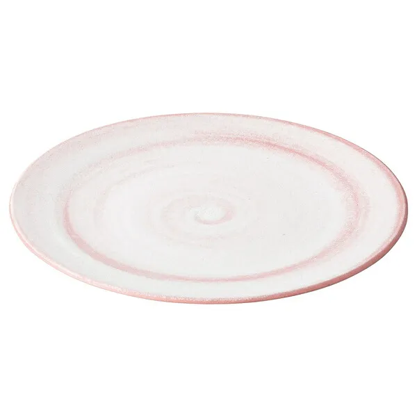 【まとめ買い10個セット品】和食器 ア504-138 粉引やわらかい赤22.5cmプレート【メイチョー】