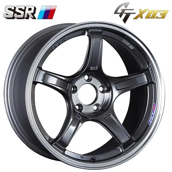 タナベ SSR GT X03 マシンドグラファイトガンメタ+スモーククリア 18×7.5 +38 5/100 新品ホイール1本