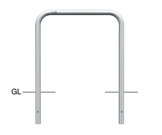 サンポール ステンレス アーチ型車止め 固定式 φ42.7（t2.0）×W700×H650mm 1台 AA-42U7-650【大型商品の為代引不可】