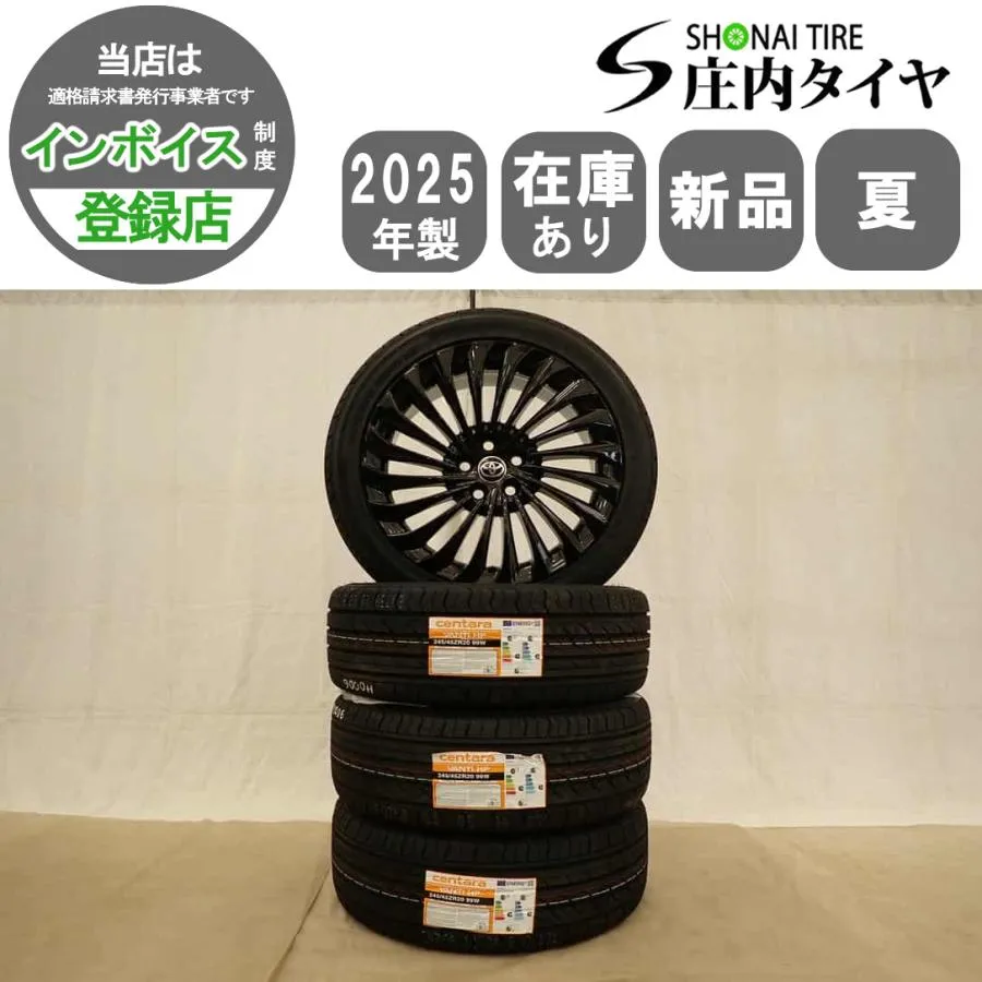 夏 4本SET 新品 2025年製 会社宛 送料無料 245/45R20×8.5J 99W centara トヨタ 純正 アルミ MIRAI オプション 現行 アルファード NO,H0006