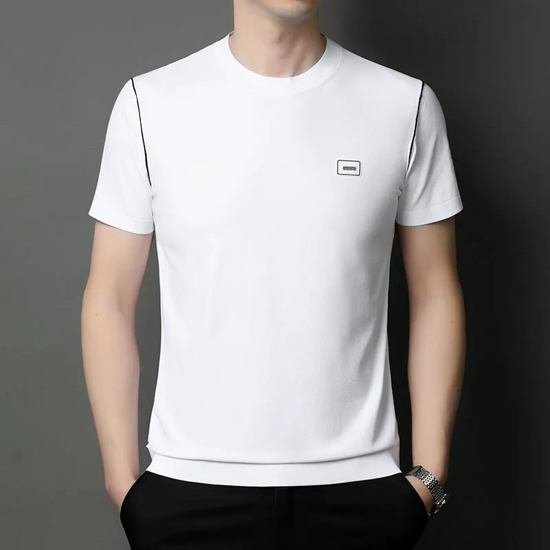 Tシャツ トップス 半袖 メンズ おしゃれ ファッション カジュアル ラウンドネック 薄手 夏 韓国 白 通気性 デイリー ストリート シンプル 大きいサイズ