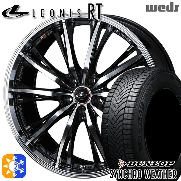 オールシーズンタイヤ ホイール4本セット 225/60R18インチ 5H114 Weds ウェッズ レオニス RT PBMC ダンロップ シンクロウェザー