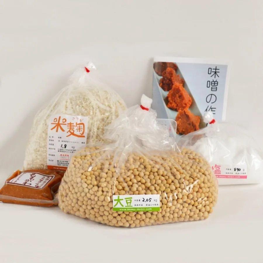 味噌手作りセット（辛口版）7kg用 樽無し（大豆2.05kg,米麹1.80kg,塩890g）