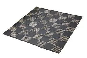 イケヒコ 洗える PPカーペット 『ウィード』 ブラック 江戸間8畳（約348×352cm）