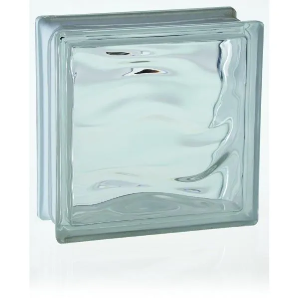 MarvelEX LUMINO GLASS ガラスブロック ウェービーアイランドシリーズ ウェービーアイランドクリアー 1セット 透明 80mm×190mm×190mm WI/NEUTRO-20 20個