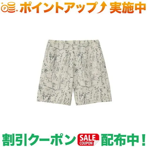 クーポン配布中★(ザ・ノース・フェイス)THE NORTH FACE アロハリップショーツ (ハーフドームドローイングフォッシルアイボリー)