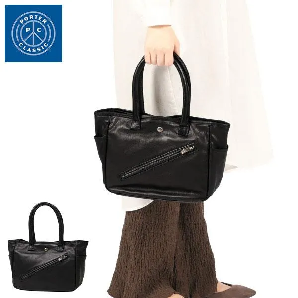 最大51%★5/28迄 ポーター クラシック トートバッグ メンズ レディース Porter Classic 革 RIDERS LEATHER TOTE BAG S W LOVE & PEACE SILVER PC-017-3696