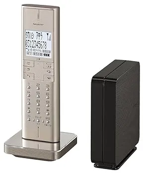 【中古】(良い）シャープ 電話機 コードレス 迷惑電話機拒否機能 ゴールド系 JD-XF1CL-N