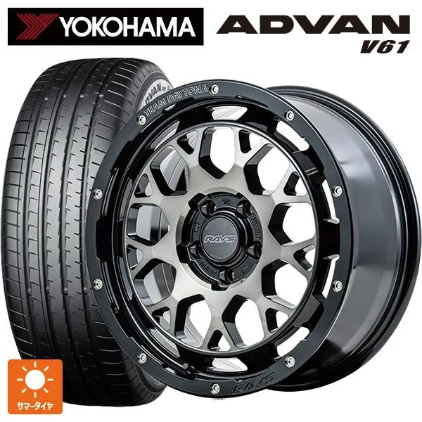 トヨタ アルファード(30系)用 225/60R17 99H ヨコハマ アドバン V61 正規品 チームデイトナ M9+