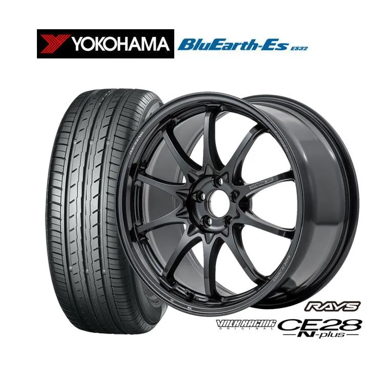 サマータイヤ ホイール4本セット レイズ ボルクレーシング CE28 N-plus ヨコハマ BluEarth-ES ブルーアースイーエス ES32 215/45R18