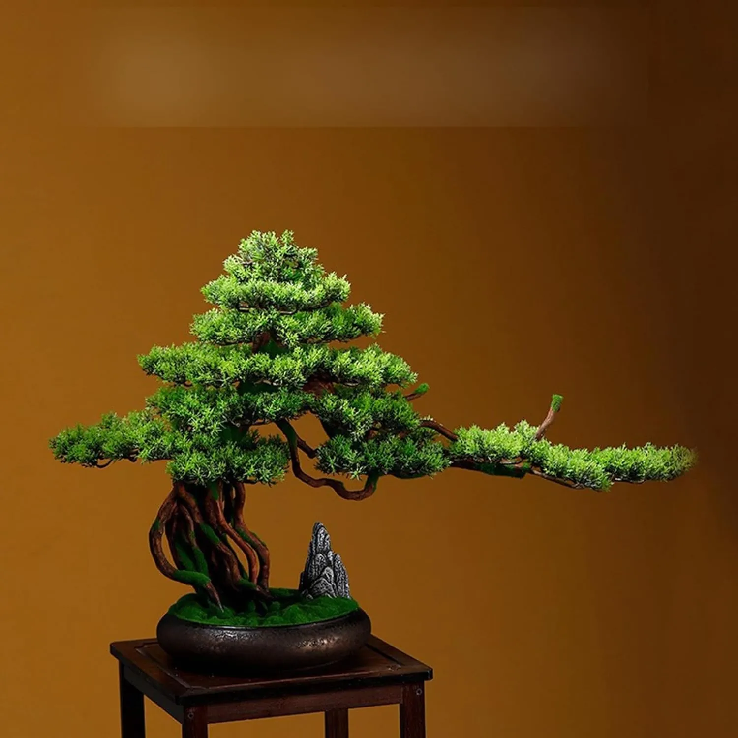 観葉植物 卓上 37cm 松の木 フェイクグリーン ミニサイズ 人工 ローハンソン インテリアグリーン 置物 鉢植え フェイク植物 お世話いらず 水やり不要 盆栽植物 モデルルーム ガーデニング プレ