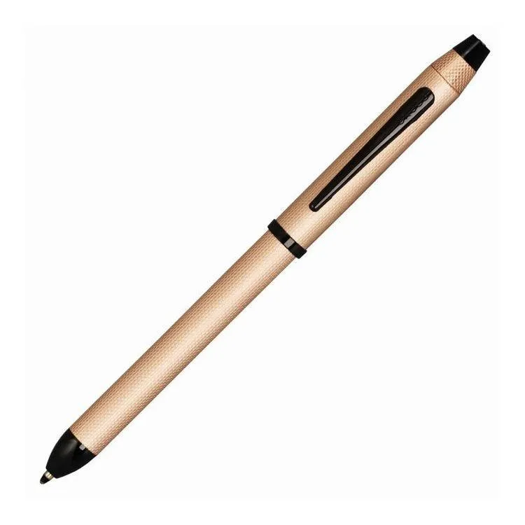 CROSS クロス テックスリー NAT0090-20ST ブラッシュトローズゴールド ボールペン黒+赤+シャープペンシル0.5MM おしゃれ プレゼント 贈り物 ギフト