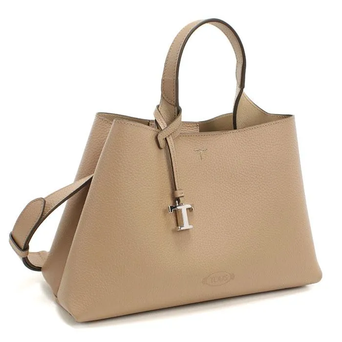 TOD’S トッズ トートバッグ T TIMELESS T タイムレス XBWAPAJ0200 QRI 4L62 レディース ベージュ