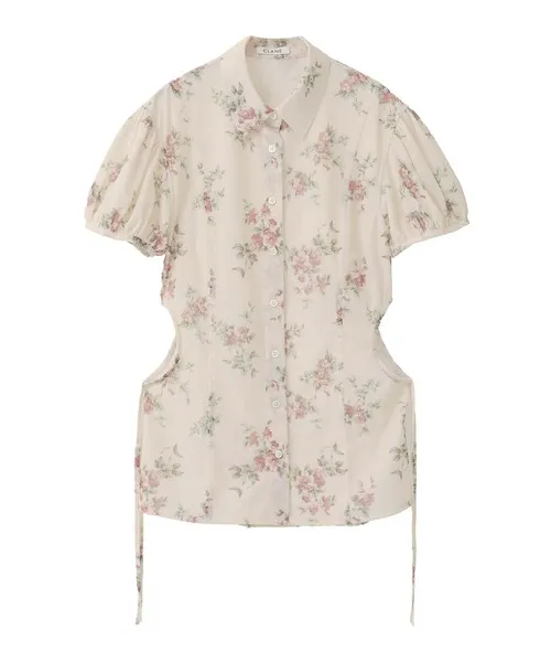 tシャツ 「CLANE/クラネ」FLOWER SIDE HOLE SHIRTS/フラワーサイドホールシャツ レディース