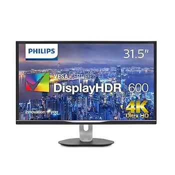 【中古】PHILIPS モニター ディスプレイ 328P6VUBREB/11 31.5インチ/Display HDR 600」認証/HDMI/USB Type-C/4K/5年