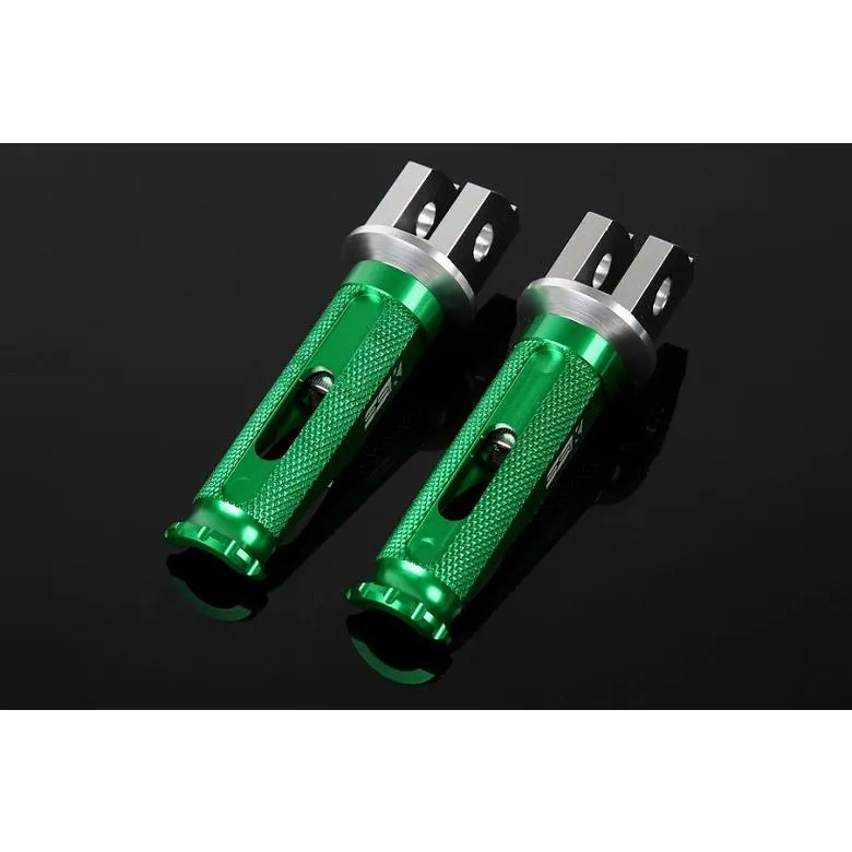 エスエスケイ スピードラ SSKSPEEDRA アルミ削出ステップ レーシング ライダー 取付部カラー:シルバー ステップバーカラー:グリーン 取寄品