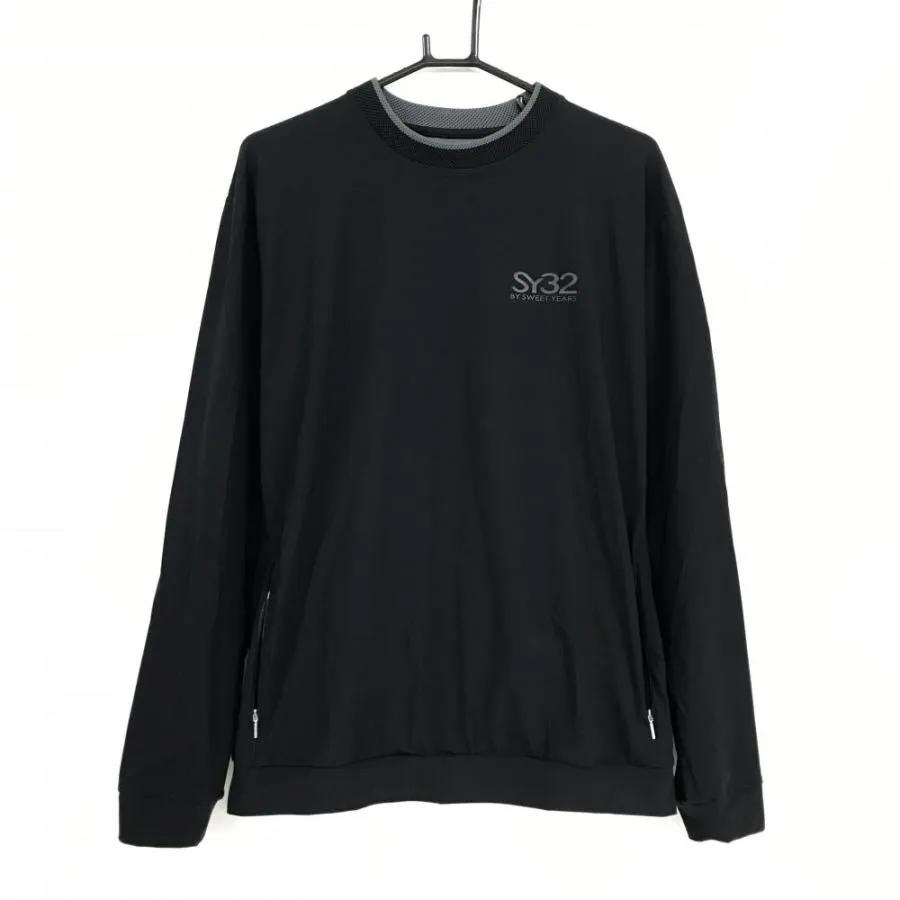 【超美品】SY32 スニード 黒×グレー 一部メッシュ ブルゾン ストレッチ メンズ XL ゴルフウェア SY32 BY SWEET YEARS