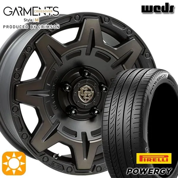サマータイヤ ホイール4本セット 225/55R17インチ 5H114.3 Weds クロスオーバー ガーメンツ スタイルM ピレリ パワジー POWERGY