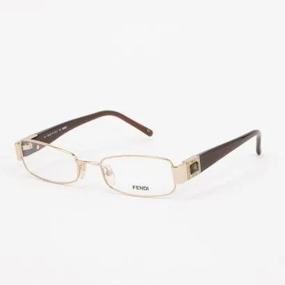フェンディ FENDI メガネ 眼鏡 アイウェア レディース メンズ （ゴールド/ブラウン）