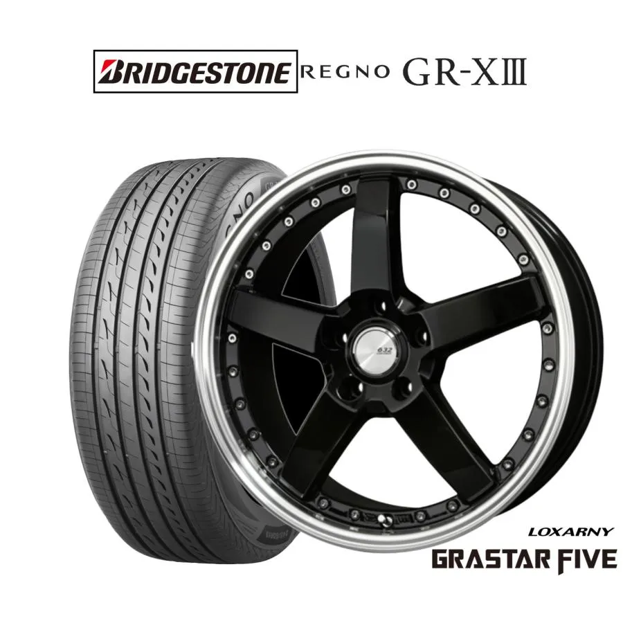 サマータイヤ ホイール4本セット BADX ロクサーニ グラスターファイブ ブリヂストン REGNO レグノ GR-XIII(GR-X3) 225/40R19