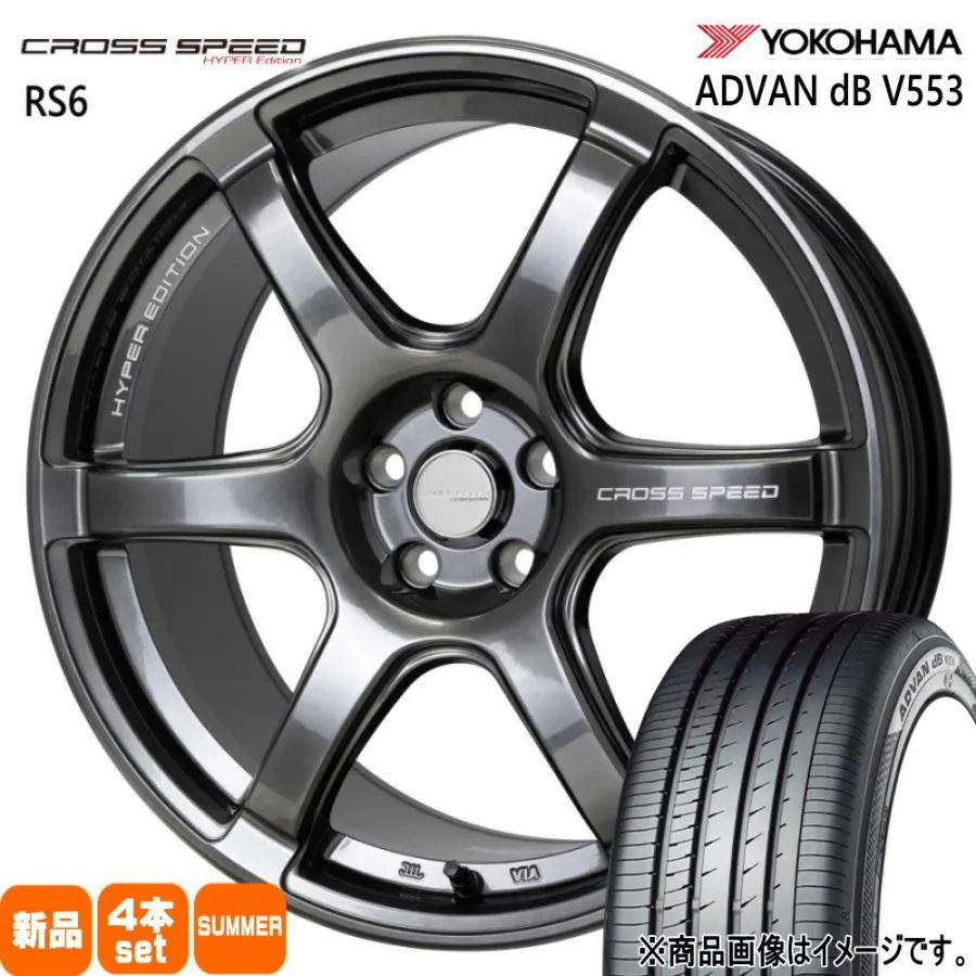マツダ CX-3 /トヨタ ヤリスクロス  ヨコハマ 215/55R17 94W ADVAN dB V553 夏用 サマータイヤ CROSS SPEED RS6