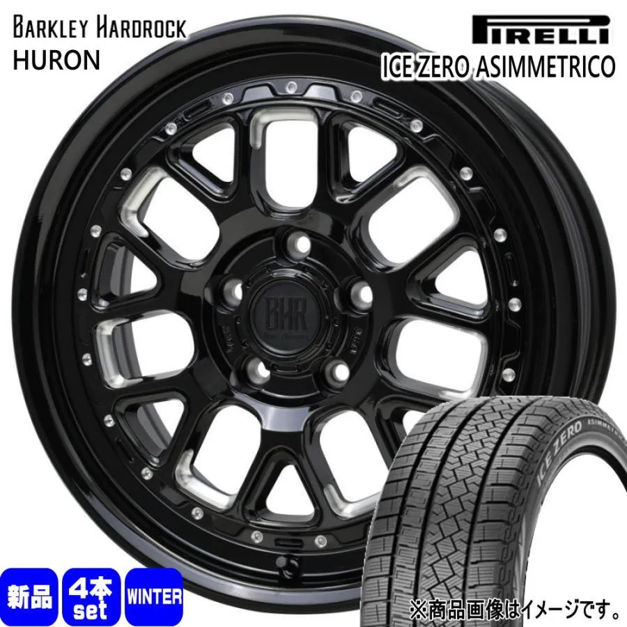 T30 T31エクストレイル/20系アルファード ピレリ 215/65R16 98T  ICE ZERO ASIMMETRICO 冬用 スタッドレスタイヤ BARKLEY HARDLOCK HURON