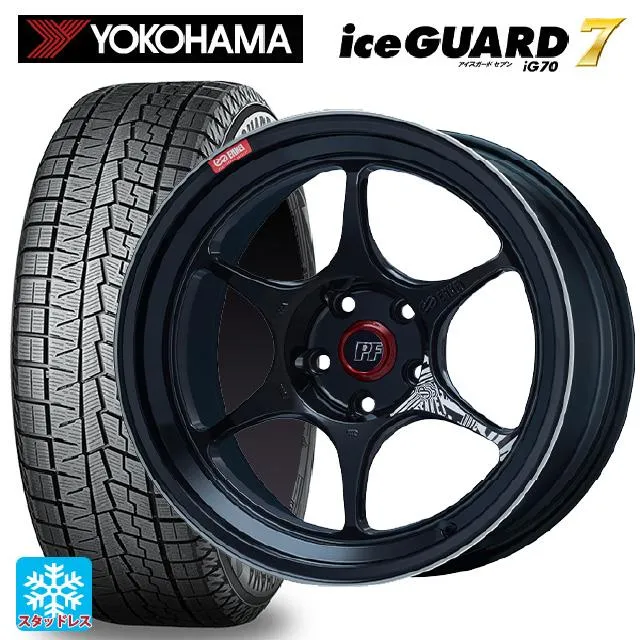送料無料 スタッドレスタイヤホイール 4本セット 2025年製 225/60R17 99Q ヨコハマ アイスガード7(IG70) # エンケイ パフォ