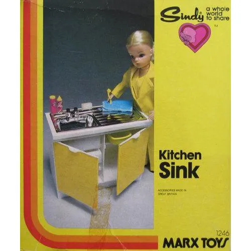 Sindy Kitchen Sink For Barbie(バービー) \u0026 11.5” ファッション 人形 (1979 Marx)