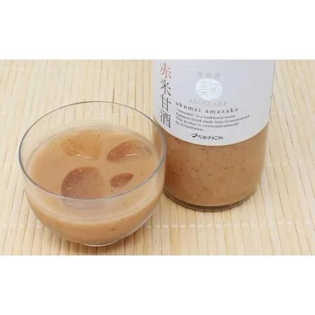 ふるさと納税 雑穀屋がつくった麹赤米甘酒 1本 化粧箱入 525g 甘酒 あま酒 あまざけ 赤米甘酒 麹発酵甘酒 赤米 ノンアルコール アルコール0％ 福岡県筑後市