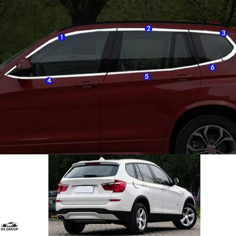 【並行輸入品】 BMW X3 sドライブ xドライブ 20i 28i 35i 2011年 2012年 2013年 2014年 2015年 2016年 2017年 ステッカー ピラー ウィンドウ ミドル フレーム