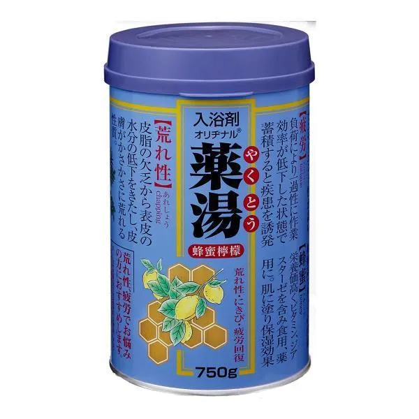 (まとめ買い×12個セット)オリヂナル 薬湯 入浴剤 ハチミツレモン 750g (送料無料)