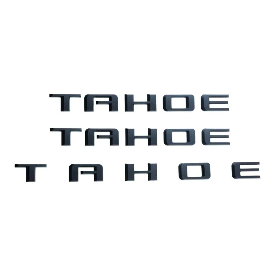 【並行輸入品】3X TAHOE エンブレム 3D文字 ドアフェンダー テールゲートバッジ ネームプレート 交換用 GM TAHOE 2019+