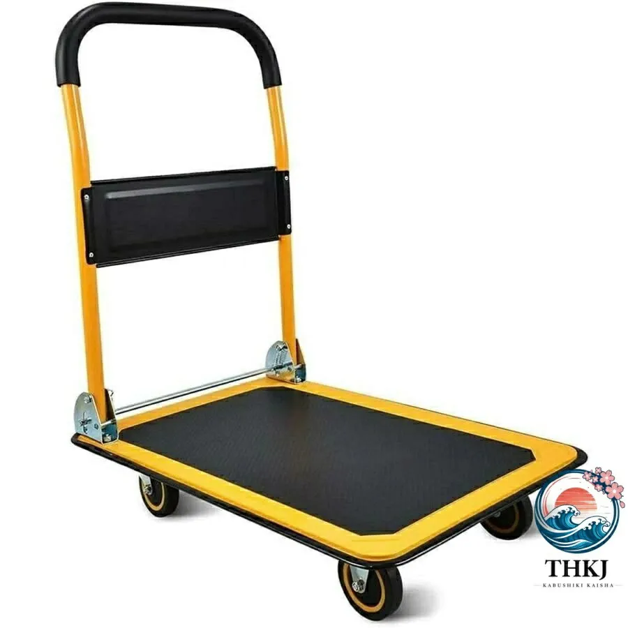 【全品2点で5%OFF】台車折りたたみ式台車ドリー 運搬車 手押し台車 運搬カート静音 省力 THKJ 軽量小型 コンパクト 簡単収納 耐荷重150KG 360度回転式車輪付き