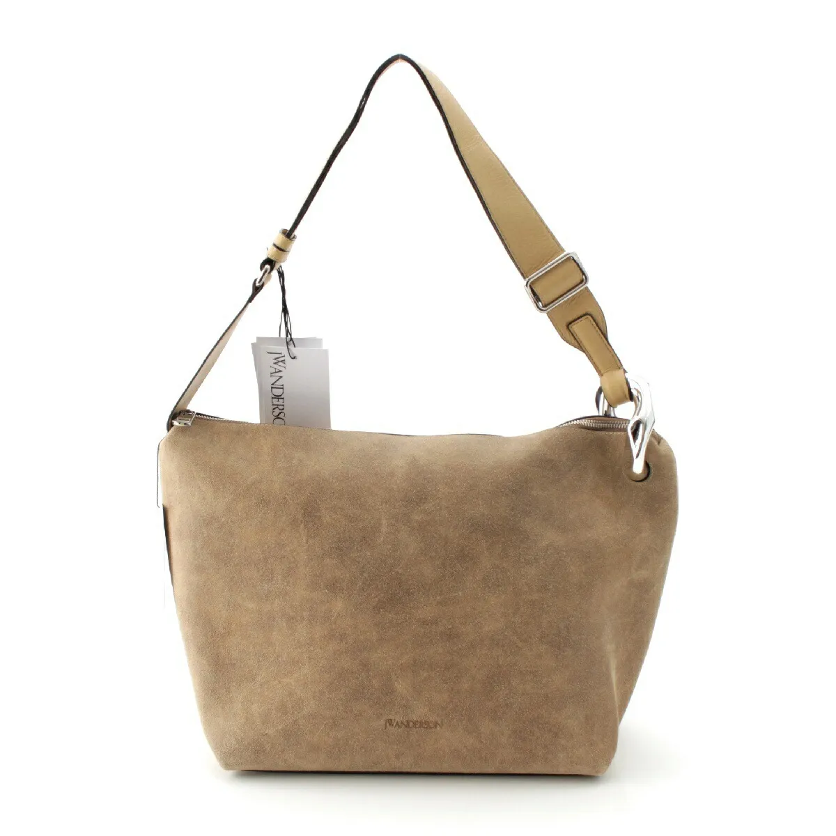 ジェイダブリューアンダーソン J.W.Anderson. コーナー Corner Bag スウェード レザー ワンショルダー クロス ボディバッグ HB0585 トープ 【中古】【正規品保証】