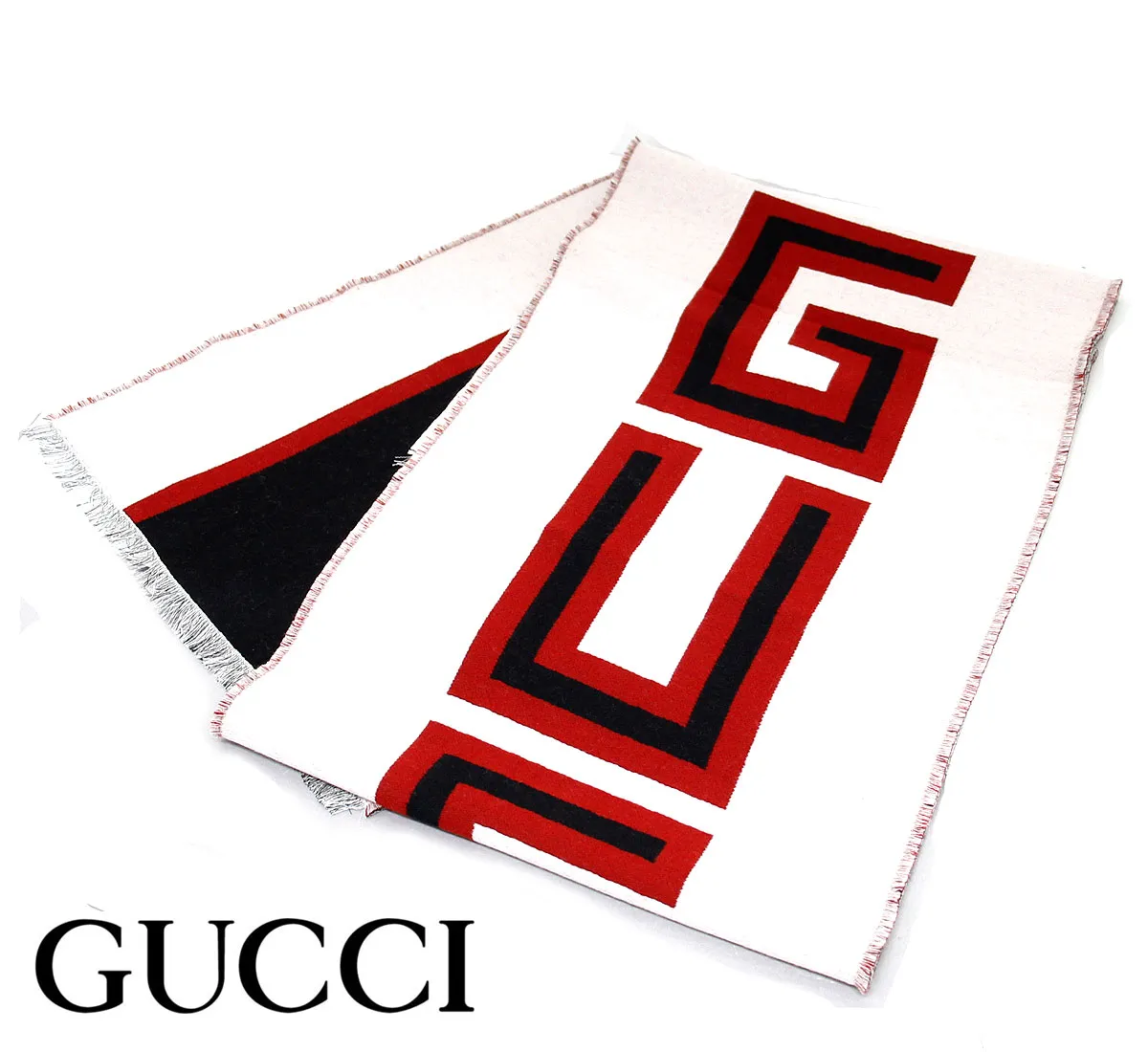 訳ありGUCCI グッチ  553116 4G636 9260 ロゴ ウール×シルク マフラー ストール スカーフ マルチカラー  ギフト プレゼント 新品 訳あり ラッピング不可【送料無料】