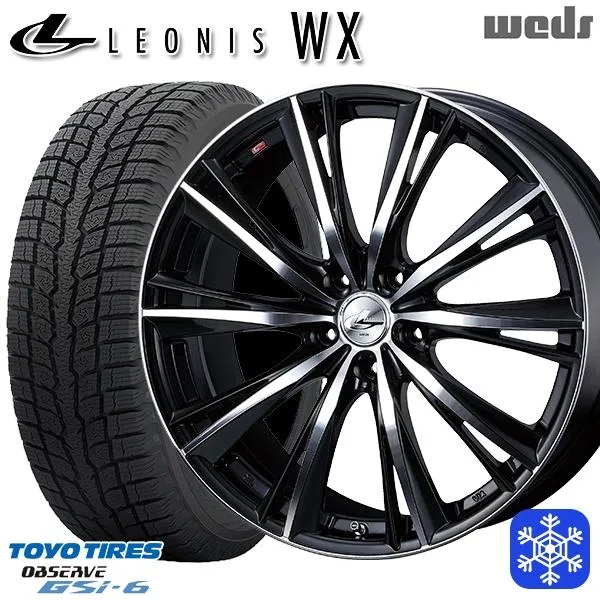 RAV4 225/65R17インチ TOYO OBSERVE GSI-6 トーヨー オブザーブ GSI6 5H114.3 スタッドレスタイヤホイールセット ウェッズ レオニス WX BKMC