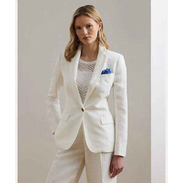 LAUREN RALPH LAUREN / ローレン ラルフ ローレン リネンブレンド ツイル ブレザー