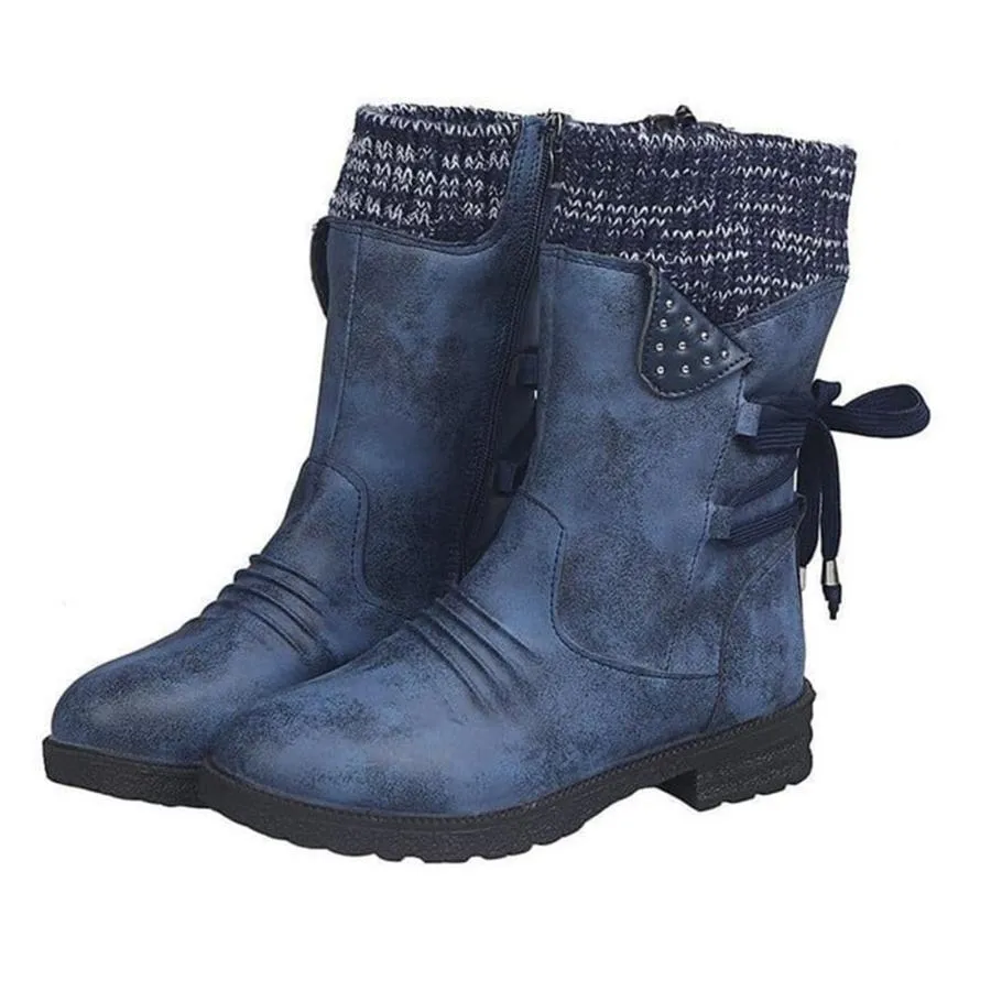 【並行輸入品】danlein Heccie Boots, Premium Snowy Waterproof Mid Calf Zipper B