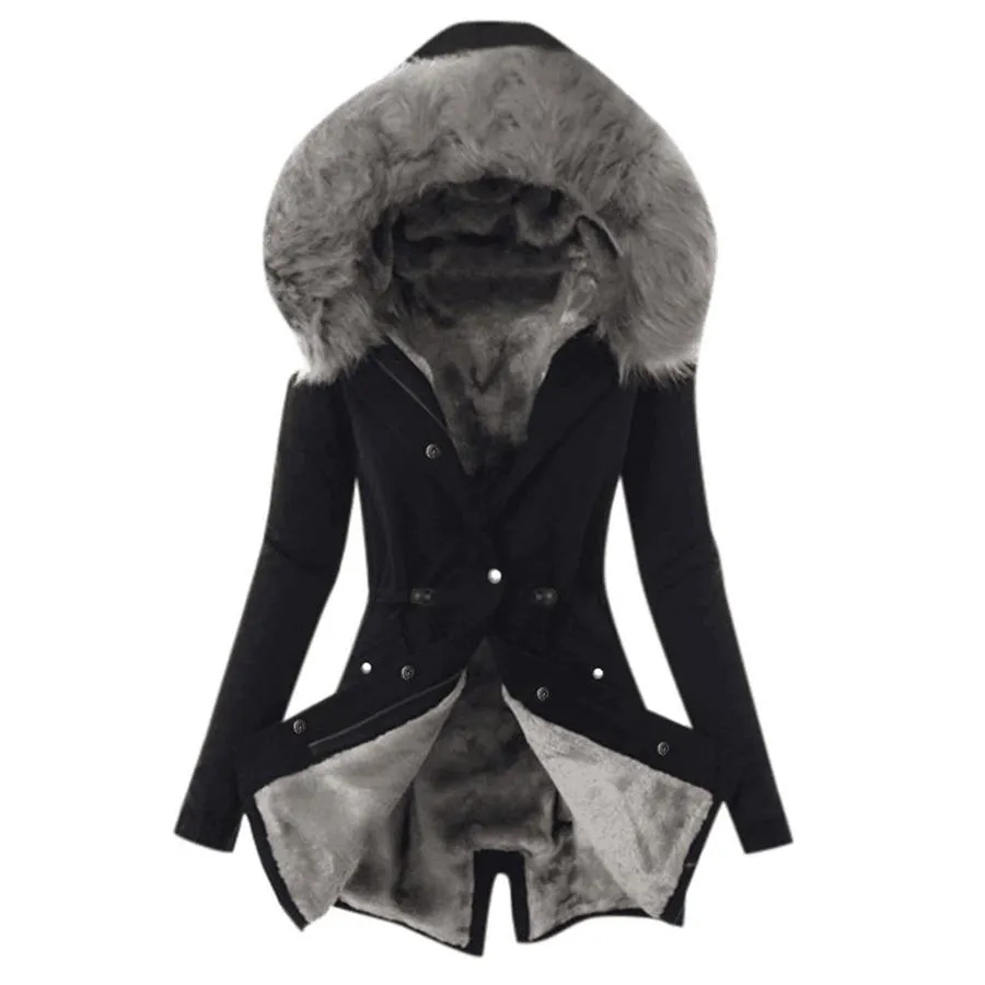 【並行輸入品】BOXIACEY Winter Coats for Women 2024 Warm Fluffy Parka Jacket Hu