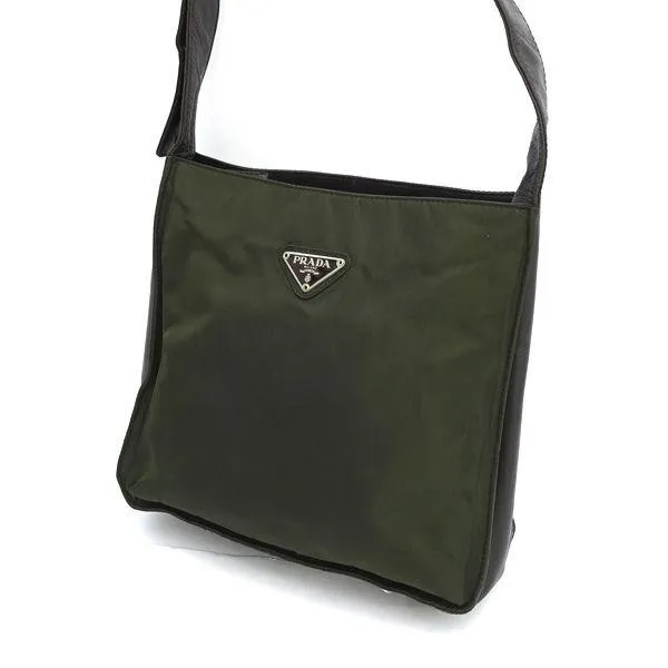 PRADA / プラダ  ショルダーバッグ ナイロン レザー グリーン ワンショルダー ブランド 中古