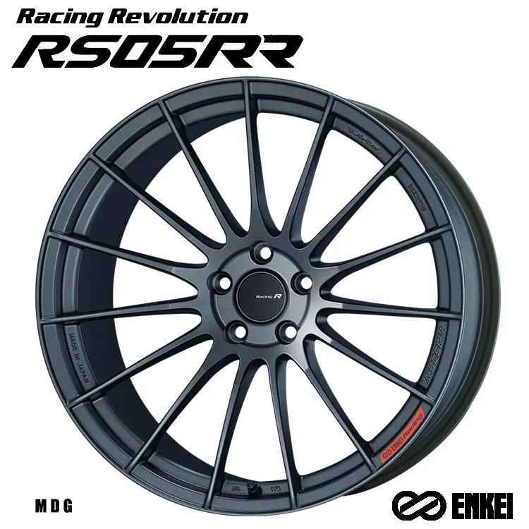 20インチ 5H114.3 11J 11J+15 5穴 ホイール 【1本単品 新品】 Matte Dark Gunmetallic (MDG) Racing Revolution RS05RR 送料無料 エンケイ
