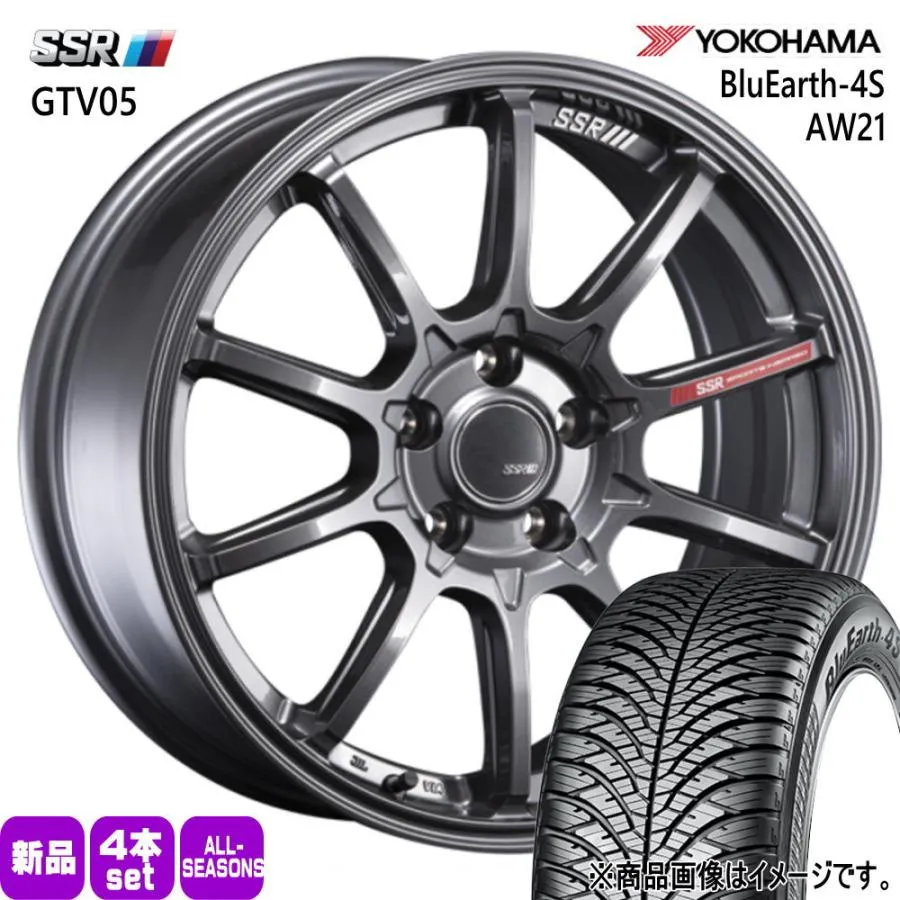 215/60R17 100V XL ヨコハマ BluEarth-4S AW21 夏冬兼用 オールシーズンタイヤ GTV05 T30/T31エクストレイル /20系ヴェルファイア 17インチ