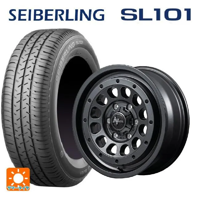 送料無料 サマータイヤホイールセット 145/80R12 74S セイバーリング セイバーリング SL101(ブリヂストン工場生産） エムアイディー