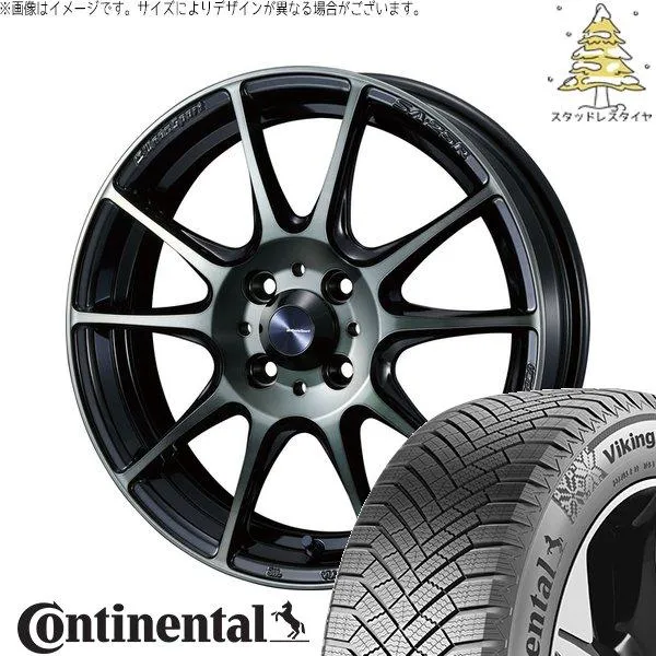 ノートオーラ 195/65R15 スタッドレス | バイキングコンタクト8 \u0026 ウェッズスポーツ SA25R 15インチ 4穴100
