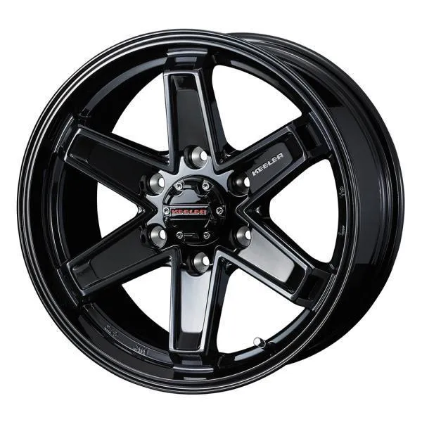 個人宅可 キーラータクティクス 18x8.0 6H 139.7 +25 グロスブラック / 18インチ ホイール4本セット KEELER TACTICS Weds ウェッズ