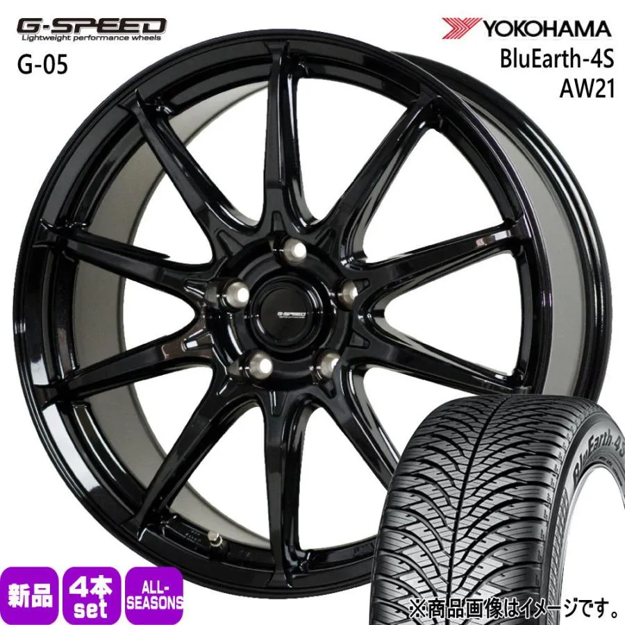 GRヤリス  ヨコハマ 215/45R17 91W XL BluEarth-4S AW21 夏冬兼用 オールシーズンタイヤ G・speed G-05 17インチ