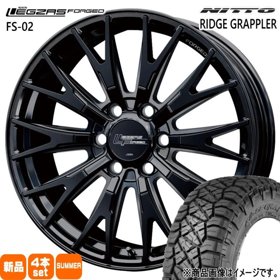 285/55R20  ニットー RIDGE GRAPPLER 夏用 サマータイヤ LEGZAS FORGED FS-02 ランクル250 / ランクル300