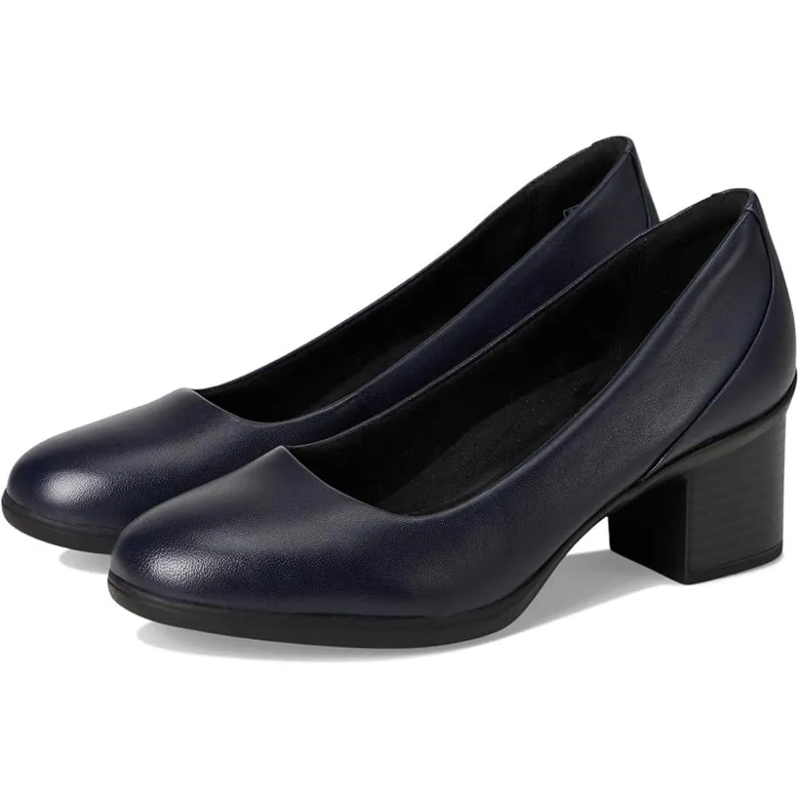 クラークス Clarks Shaya Poppy レディース ヒール パンプス Navy レザー
